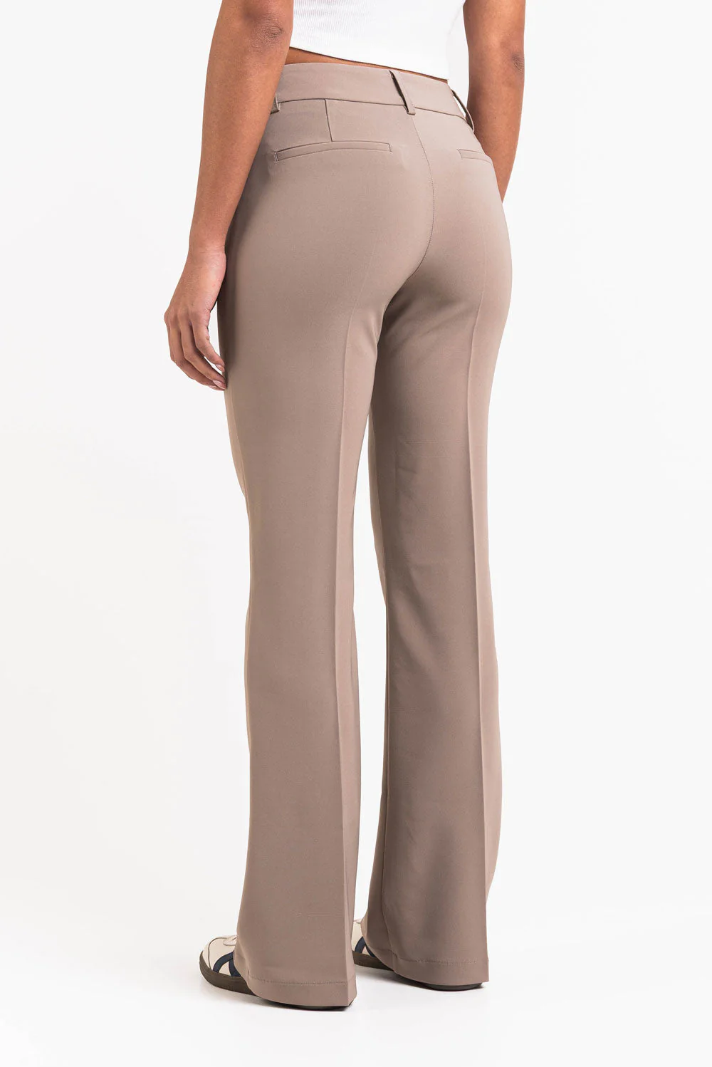 Ava 01Mid Bootcut Dressbukser - Beige - Image 2