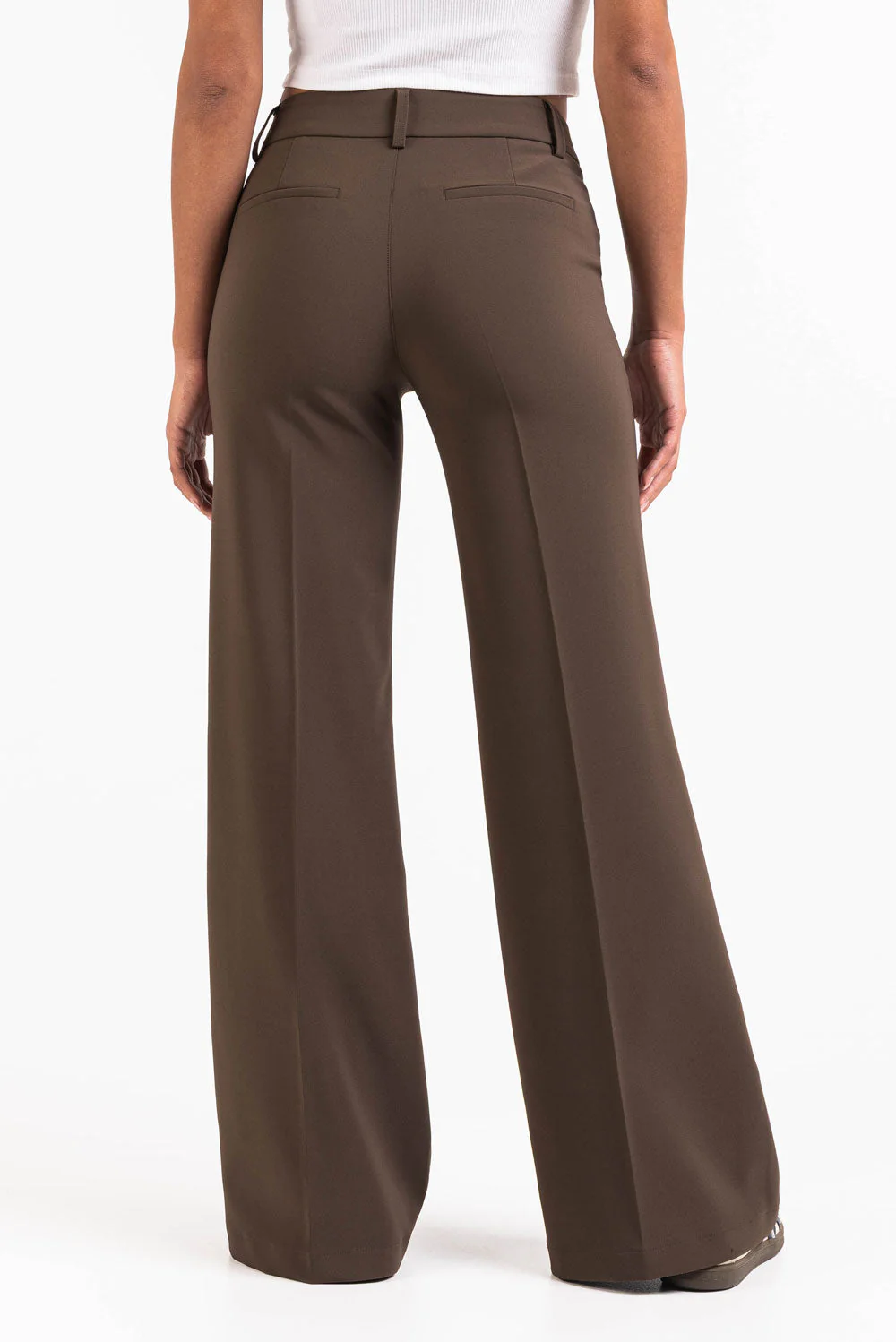 Ava 02Mid Flared Dressbukser - Brown - Image 5