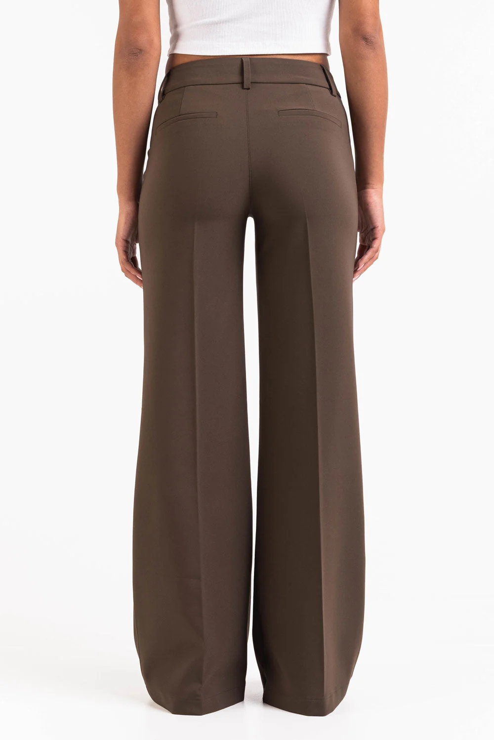 Ava 02Mid Flared Dressbukser - Brown - Image 6