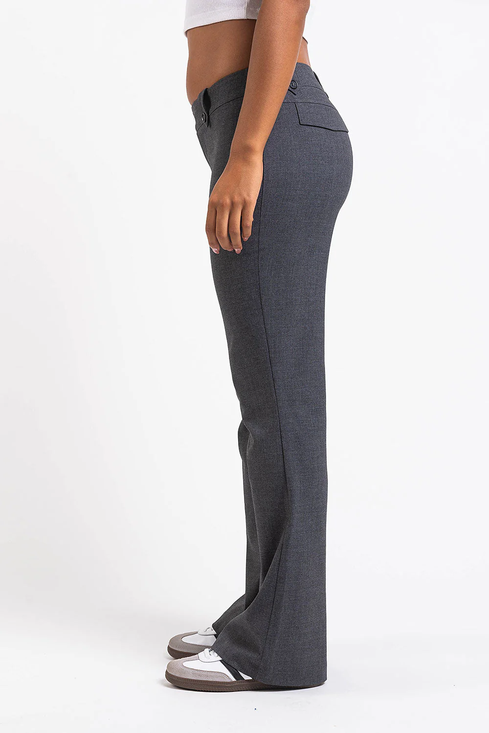 Bonnie 03Low Bootcut Dressbukser - Grey - Image 6