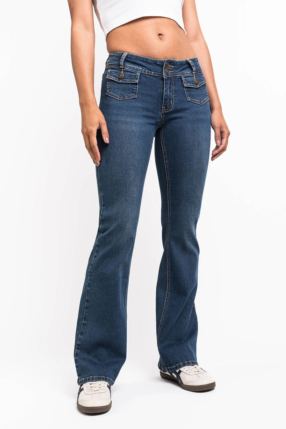 Celine 01Low Bootcut Jeans - Vintage Blue - Image 3