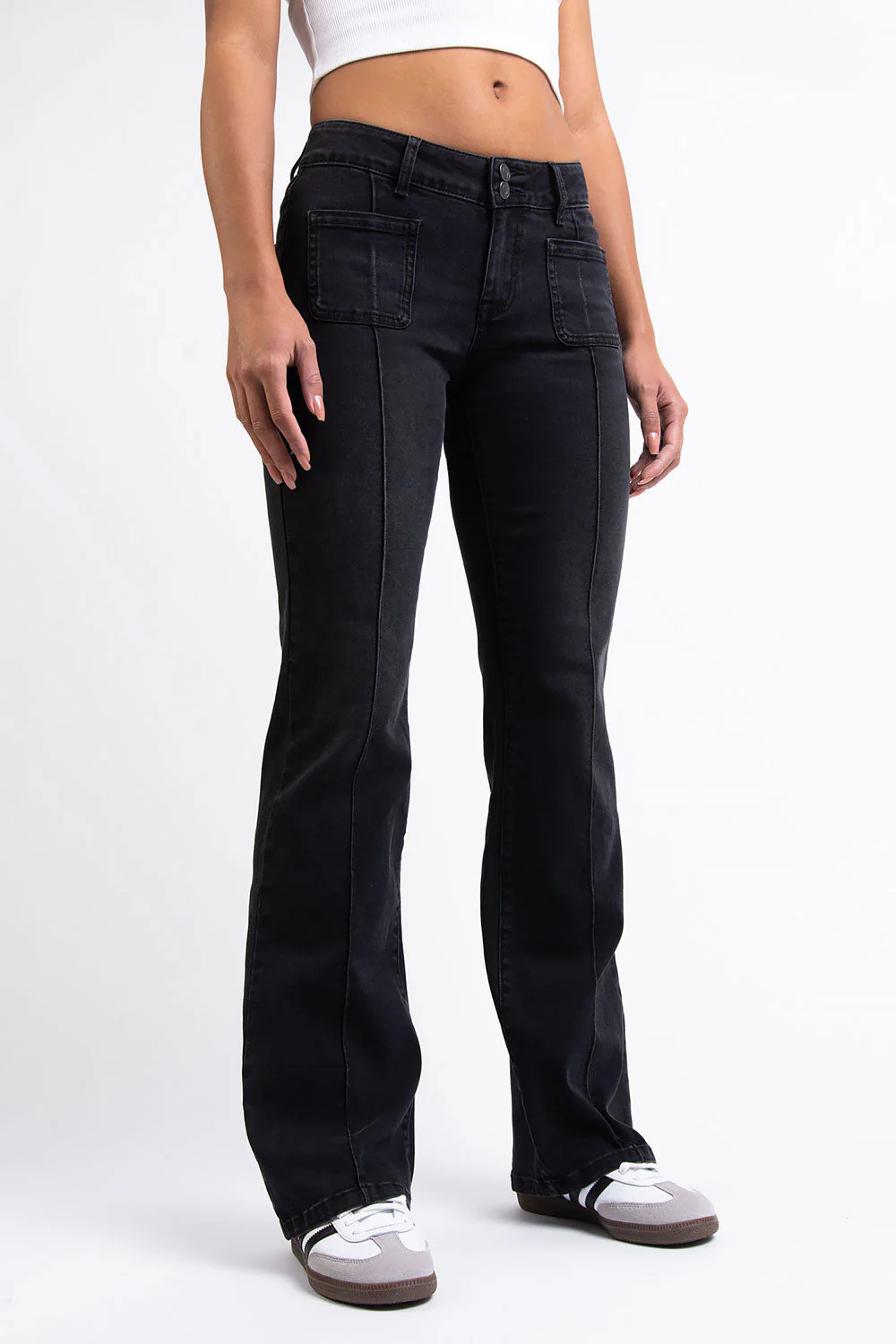 Claire 01Low Bootcut Jeans - Black - Image 4
