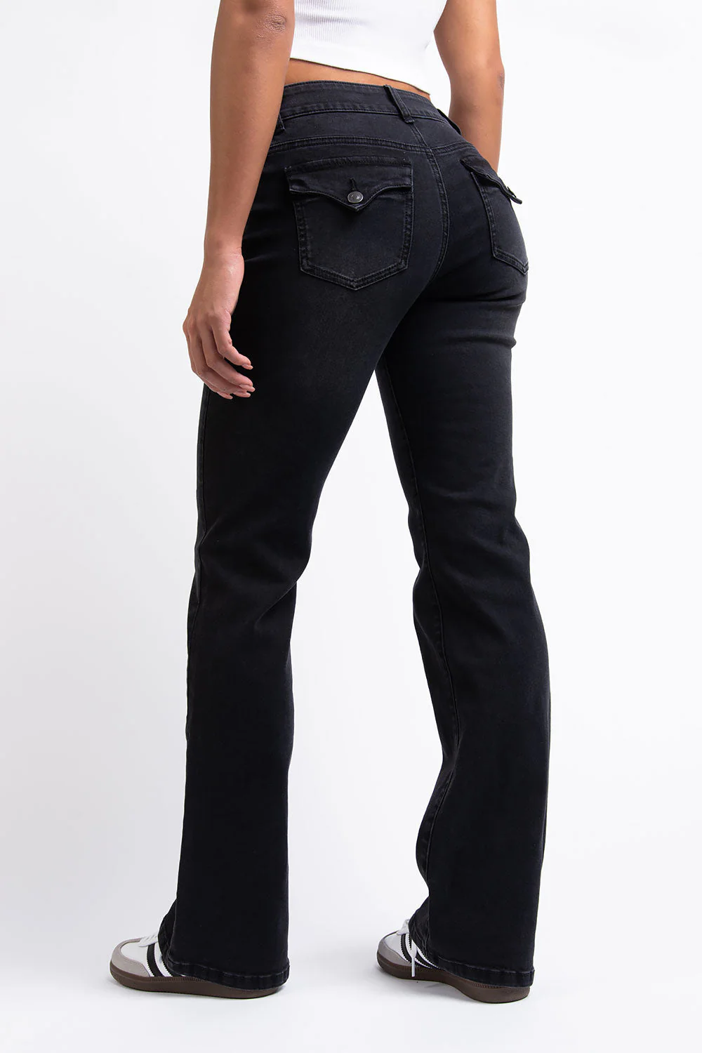 Claire 01Low Bootcut Jeans - Black - Image 5