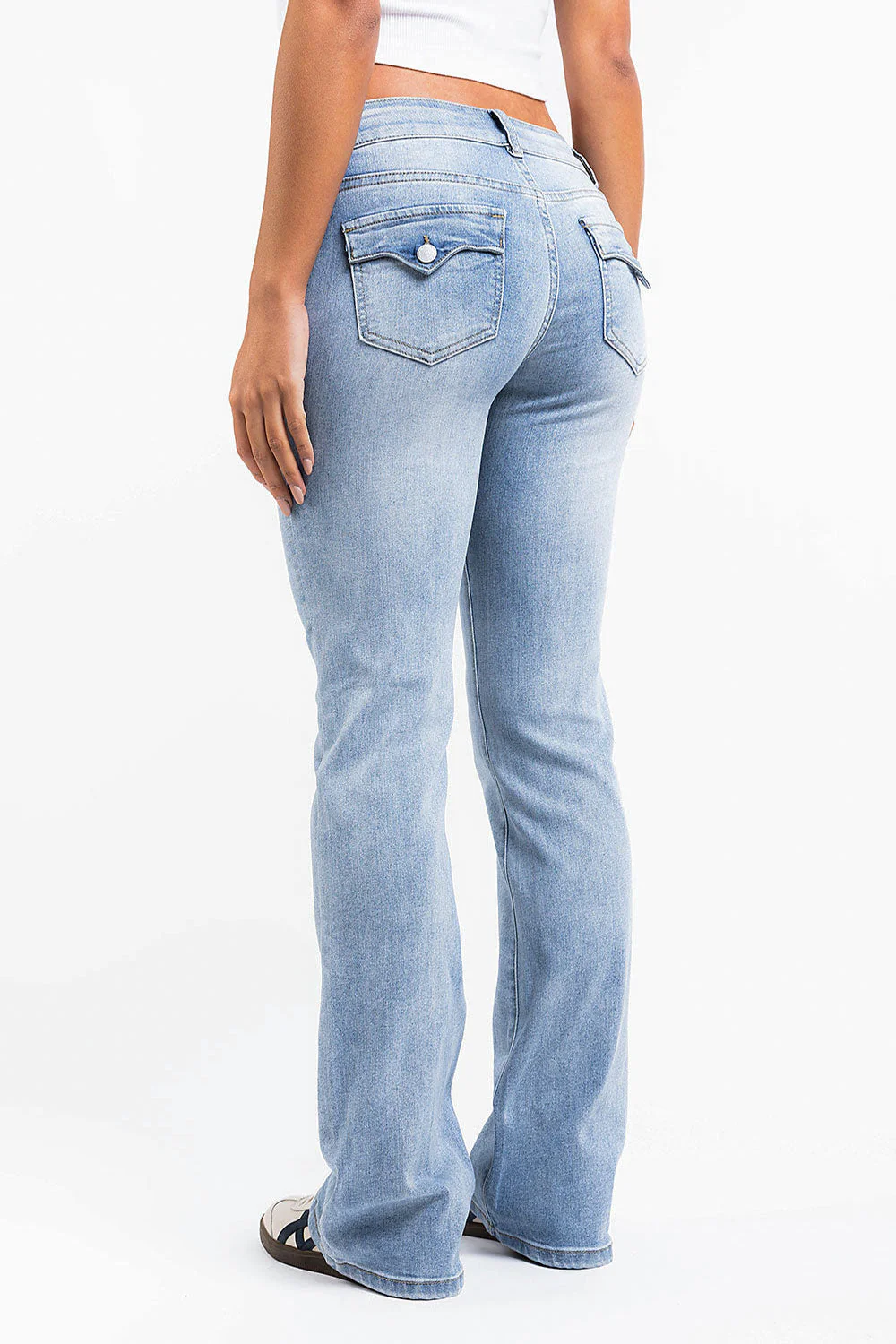 Claire 01Low Bootcut Jeans - Bleach Blue - Image 3