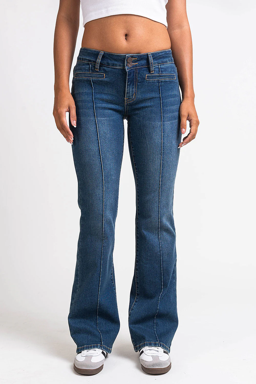 Claire 02Low Bootcut Jeans - Vintage Blue - Image 4