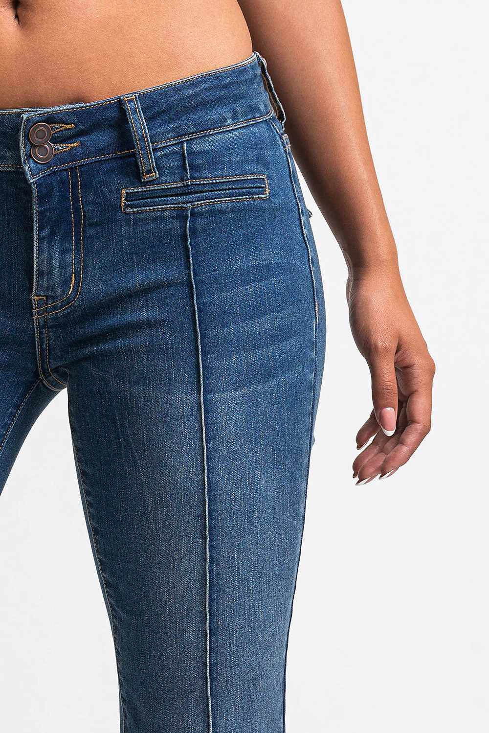 Claire 02Low Bootcut Jeans - Vintage Blue - Image 8