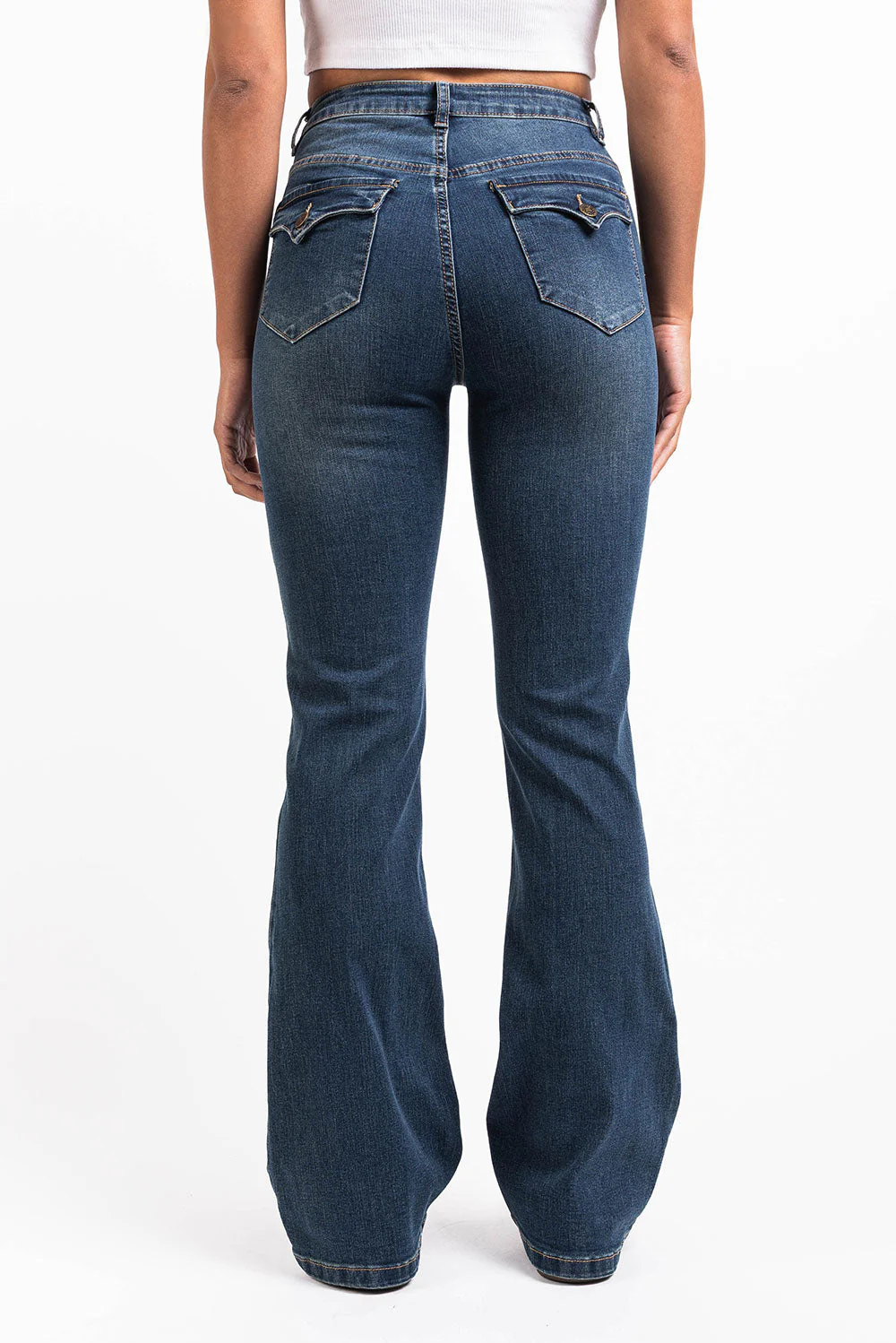 Claire 04High Bootcut Jeans - Vintage Blue - Image 5