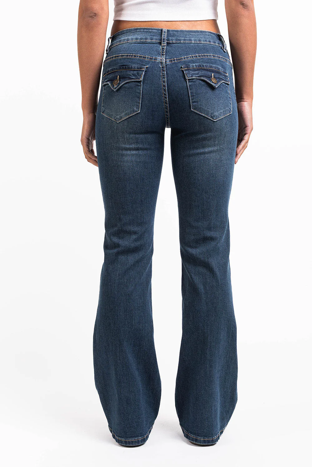 Claire 04Low Bootcut Jeans - Vintage Blue - Image 5