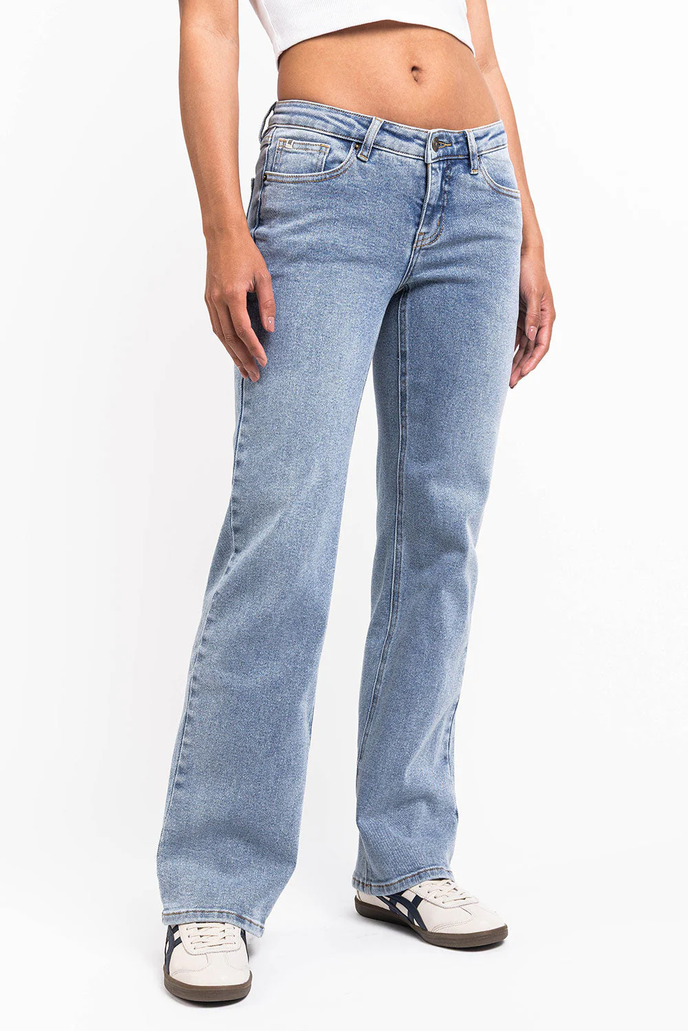 Dina 03Low Rette Jeans - Mid Blue - Image 3