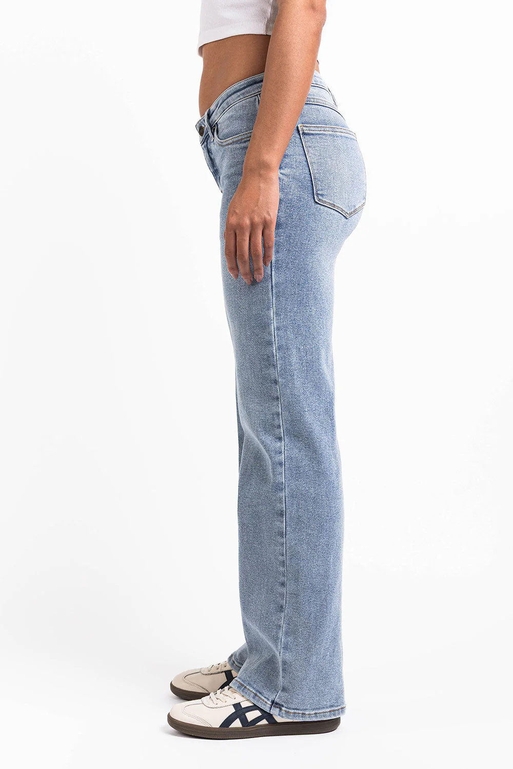 Dina 03Low Rette Jeans - Mid Blue - Image 4