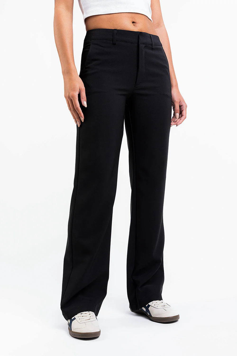 Drew 03Mid Rette Dressbukser - Black - Image 4