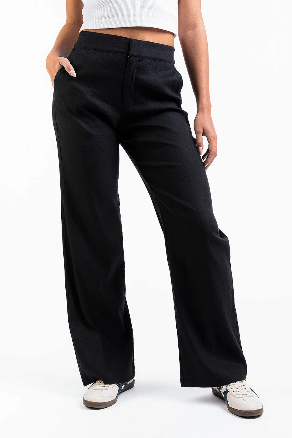 Edda 01High Rette Linbukser - Black - Image 3