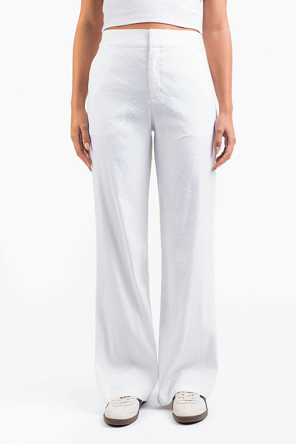 Edda 01High Rette Linbukser - White - Image 4