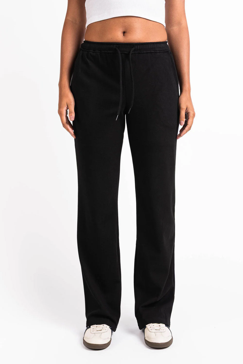 Eyla 01Mid Rette Loungebukser - Black - Image 5
