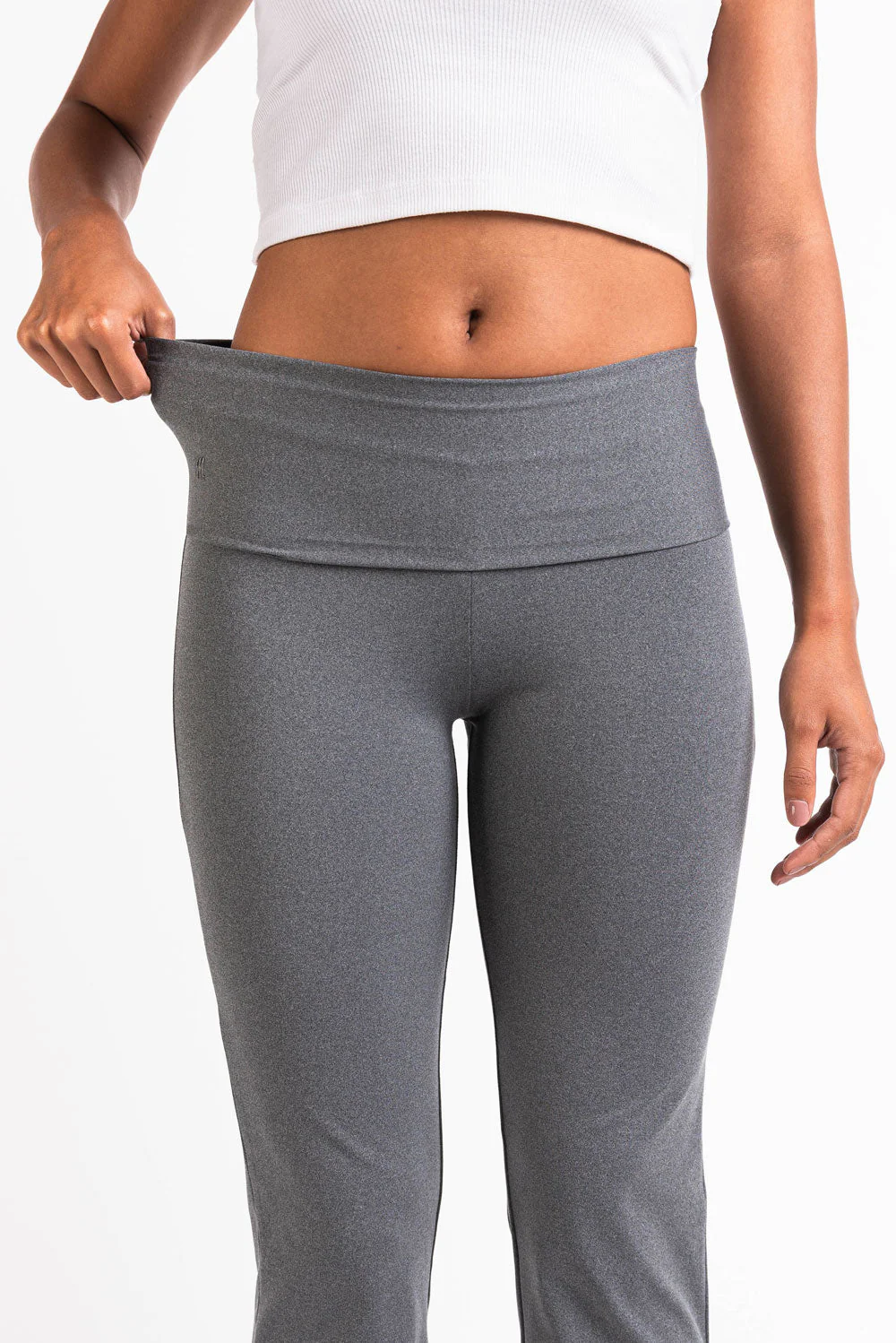 Geri 01High ActiveFlex Bootcut Bukser - Grey Melange - Image 3