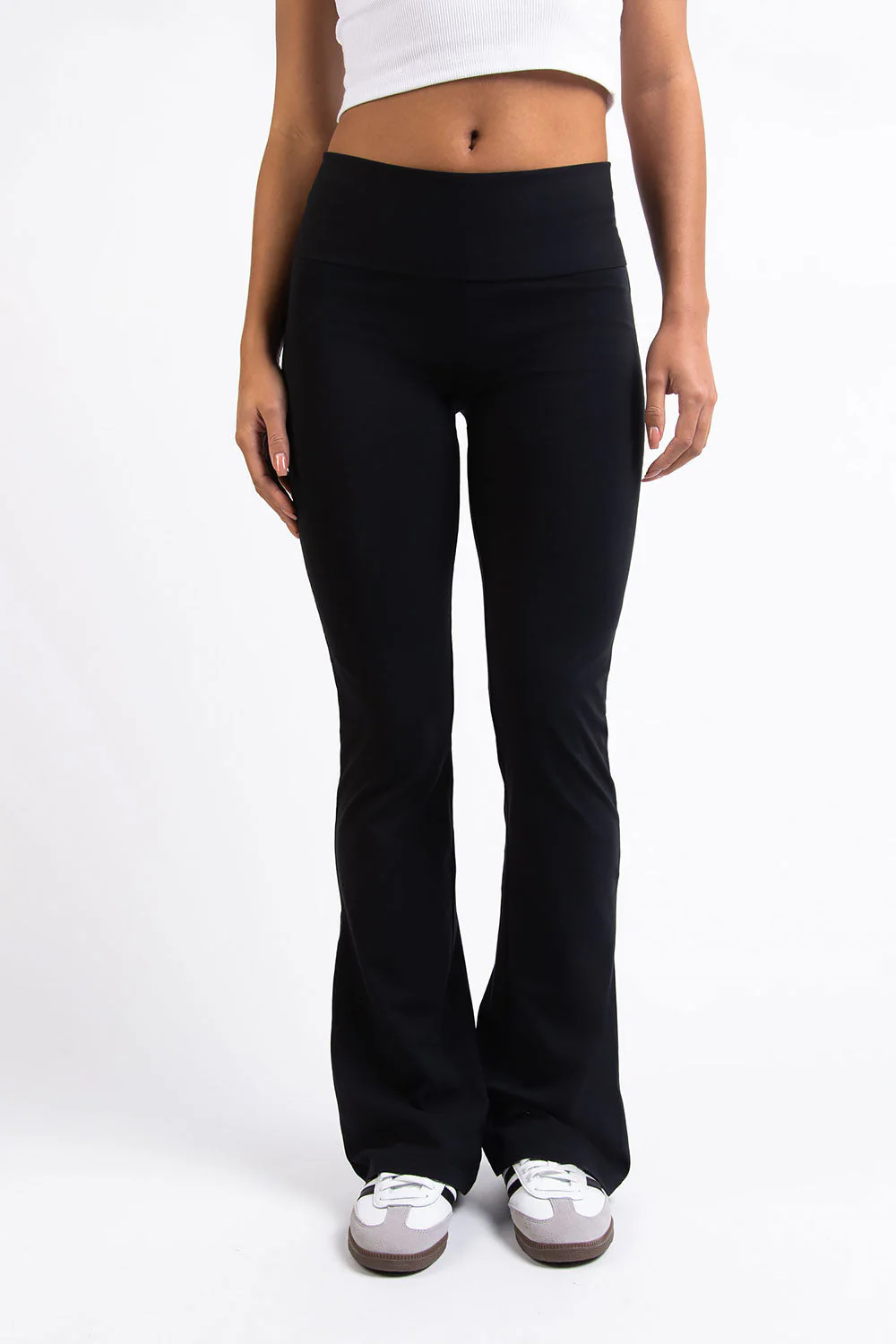 Geri 01High Bootcut Leggings - Black - Image 3