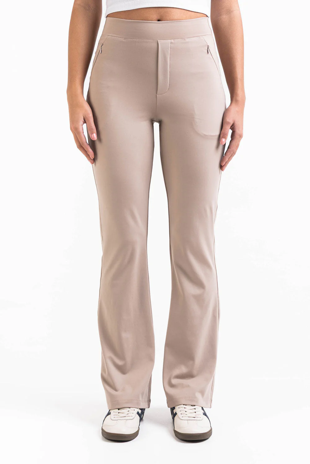 Holly 04High ActiveFlex Bootcut Bukser - Beige