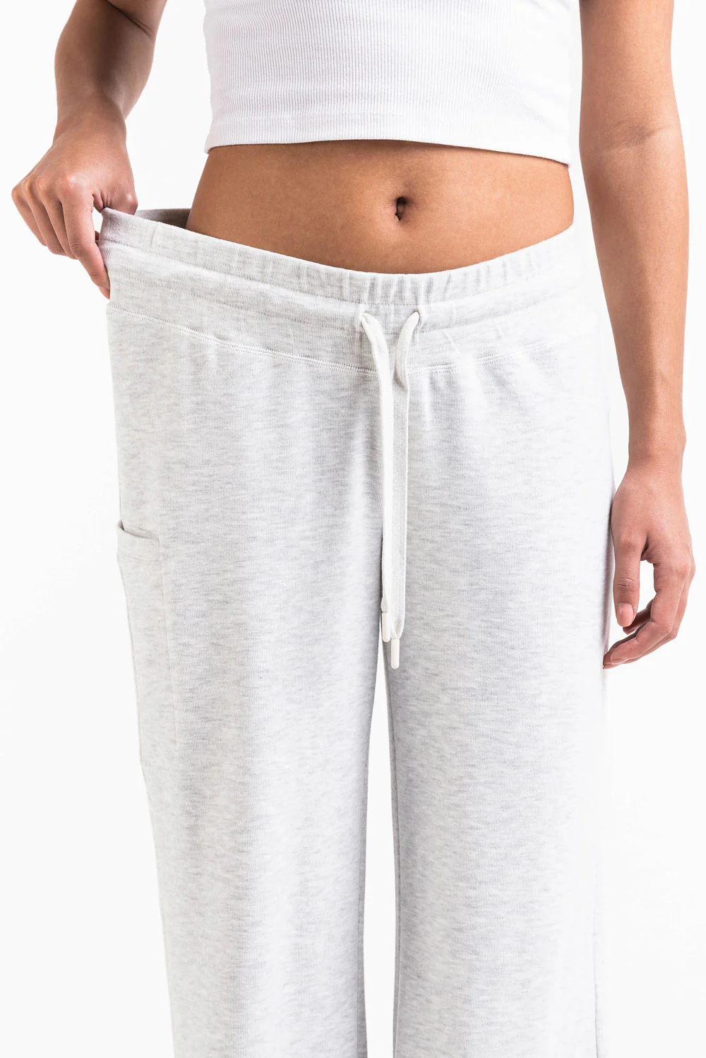 Jade 01Low Vide Loungebukser - Light Grey - Image 6