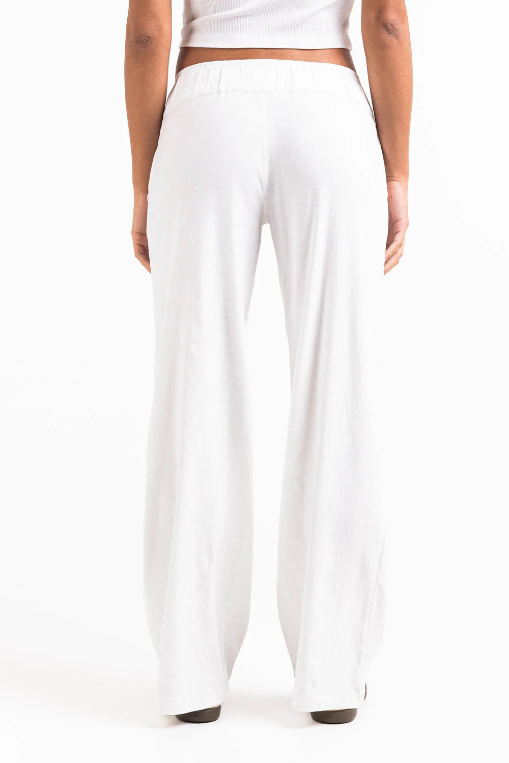 Mabel 03Low LinStretch Rette Linbukser - White - Image 3