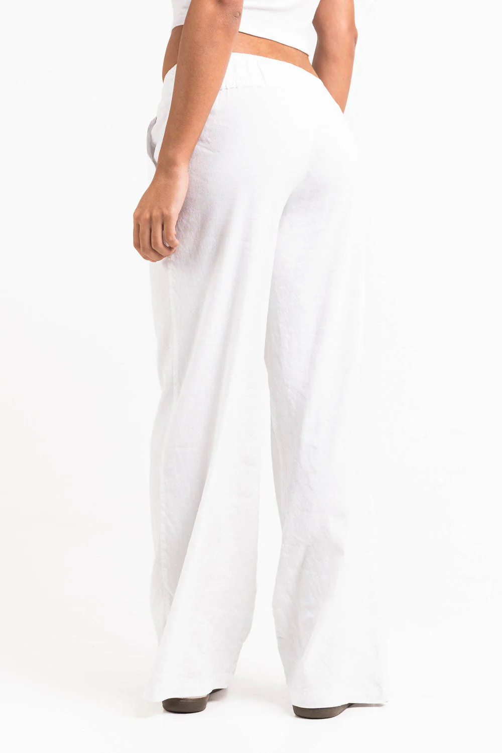 Mabel 03Low LinStretch Rette Linbukser - White - Image 6