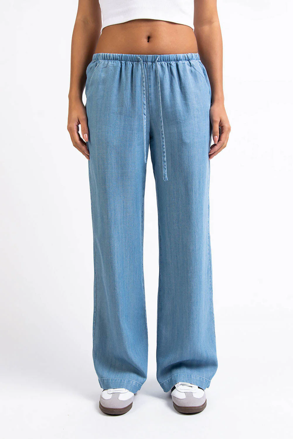 Mel 03Low Rette Loungebukser - Bleach Blue - Image 5