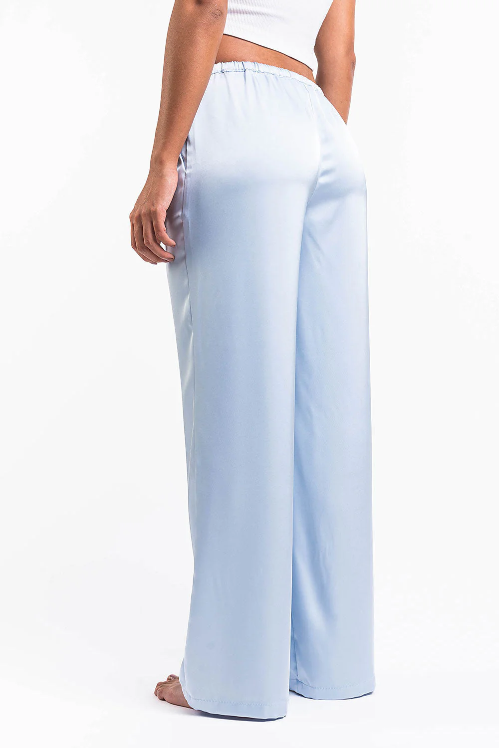 Mel 03Low Rette Satengbukser - Sky Blue - Image 3
