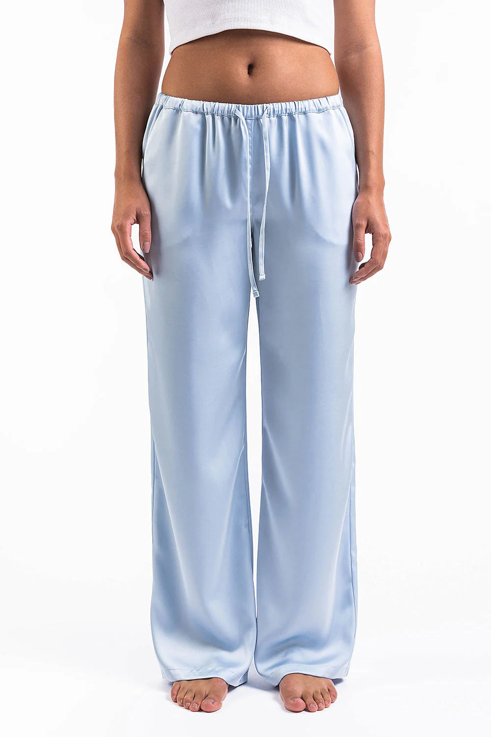 Mel 03Low Rette Satengbukser - Sky Blue - Image 4