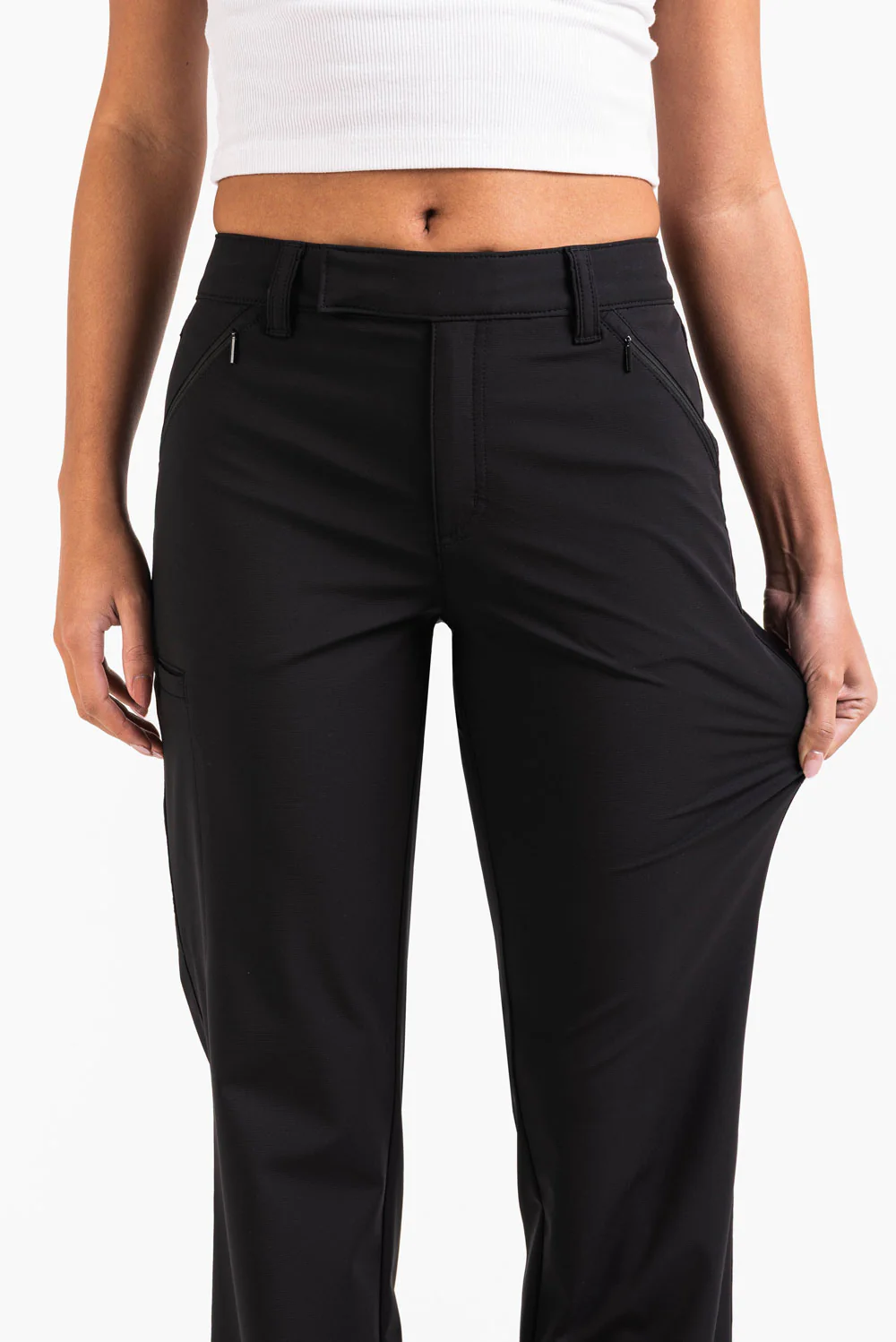 Sierra 01Mid GoUrban Bootcut Bukser - Black - Image 5