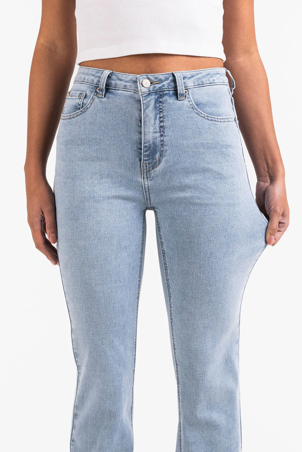 Taylor 02High Bootcut Jeans - Bleach Blue - Image 4