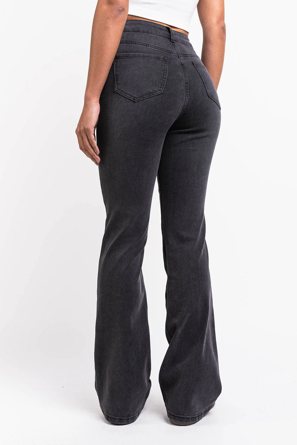Taylor 02High Bootcut Jeans - Washed Black - Image 2