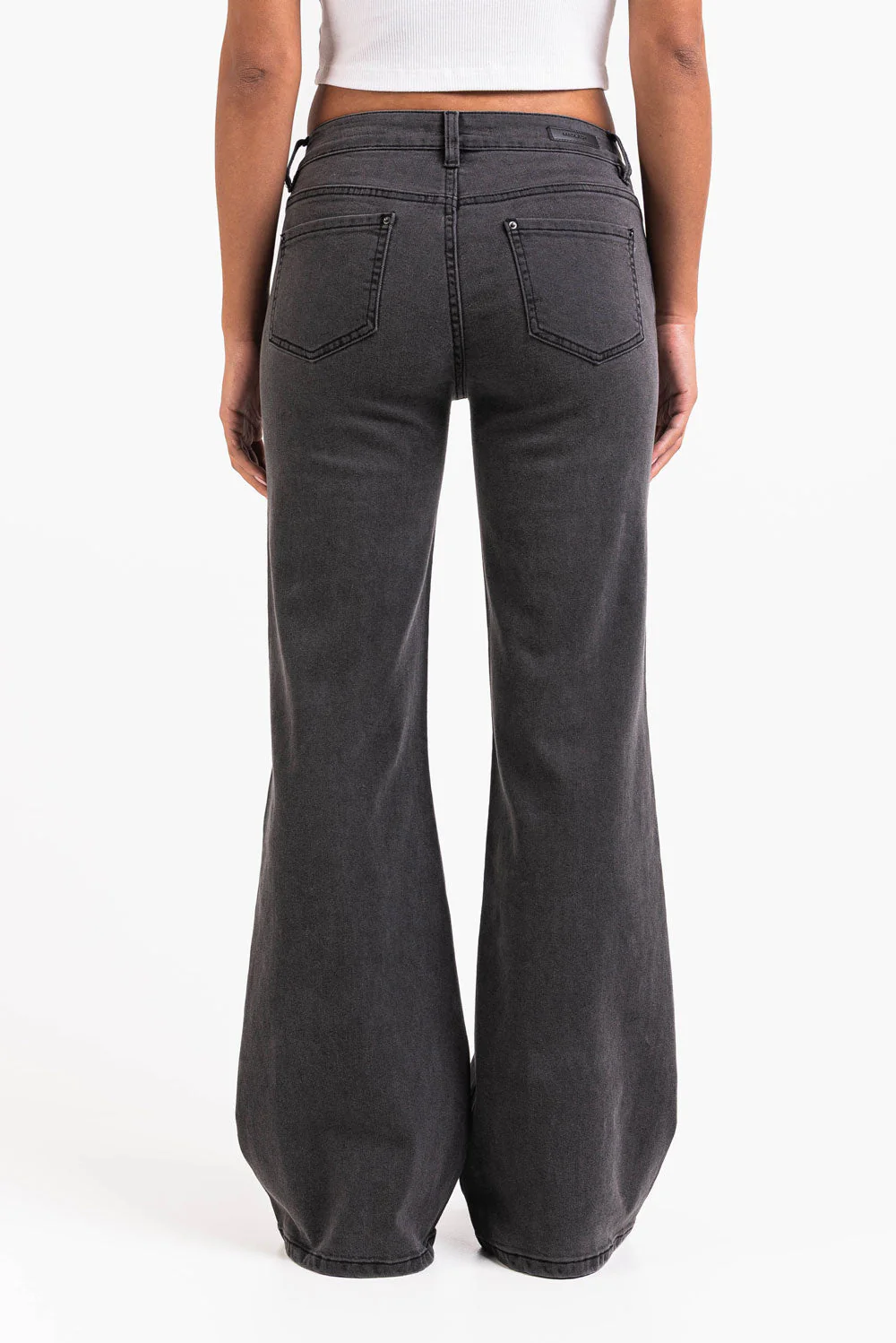 Taylor 06Low Flared Jeans - Washed Black - Image 4
