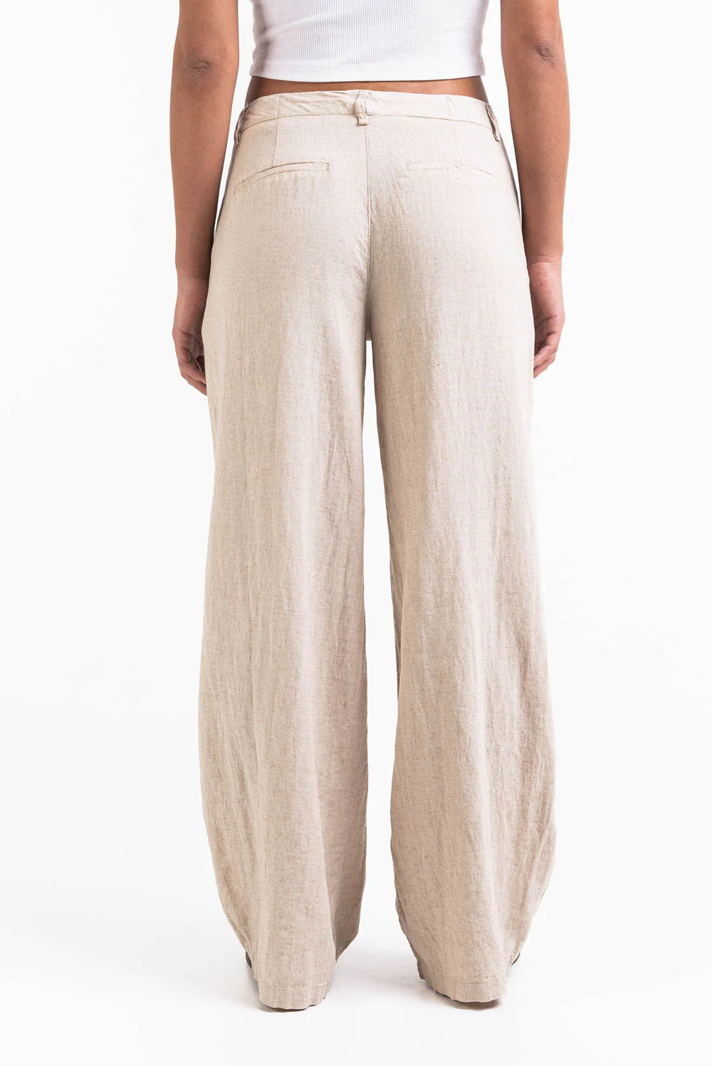 Thilde 02Mid Vide Linbukser - Beige - Image 6